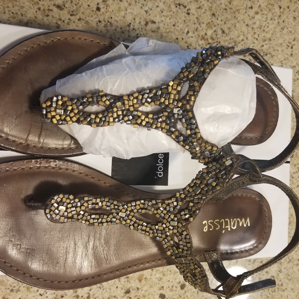 Brown leather sandals size 8 1/2